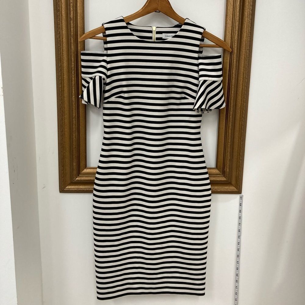 Calvin Klein Striped Midi Dress Size 4